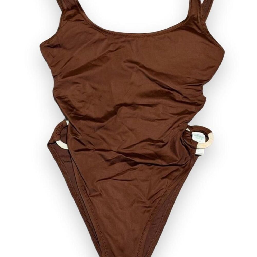 Aerie Brown One-Piece Swimsuit S